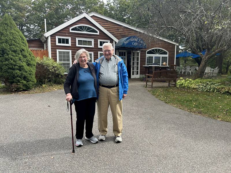 [ Gen and Joe after anniversary breakfast ]